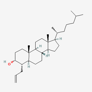 molecular formula C30H52O B1675658 Cholestan-3-ol, 4-(2-propenyl)-, (3alpha,4alpha,5alpha)- CAS No. 152755-31-2