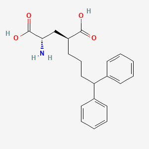 molecular formula C21H25NO4 B1675663 (2S,4S)-2-amino-4-(4,4-diphenylbutyl)pentanedioic acid CAS No. 174393-13-6