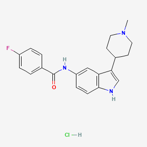 molecular formula C21H23ClFN3O B1675675 LY 334370 hydrochloride CAS No. 199673-74-0