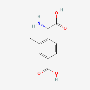 molecular formula C10H11NO4 B1675680 4-[(S)-氨基(羧基)甲基]-3-甲基苯甲酸 CAS No. 198419-91-9