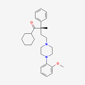 B1675695 (S)-1-Cyclohexyl-4-(4-(2-methoxyphenyl)piperazin-1-yl)-2-methyl-2-phenylbutan-1-one CAS No. 228418-82-4