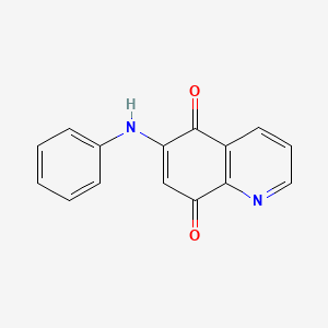 B1675718 6-Anilino-5,8-quinolinedione CAS No. 91300-60-6