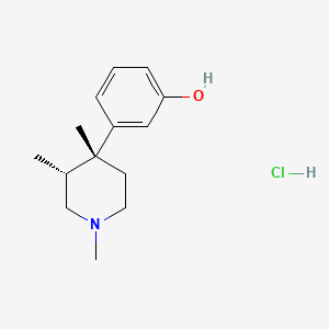 B1675724 Phenol, 3-(1,3,4-trimethyl-4-piperidinyl)-, hydrochloride, cis-(+/-)- CAS No. 78738-97-3