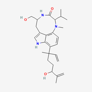 molecular formula C27H39N3O3 B1675745 Lyngbyatoxin B CAS No. 133084-52-3