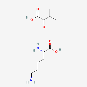 molecular formula C11H22N2O5 B1675768 L-Lysine mono(3-methyl-2-oxobutyrate) CAS No. 78000-30-3