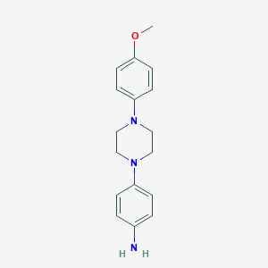 molecular formula C17H21N3O B016758 1-(4-氨基苯基)-4-(4-甲氧基苯基)哌嗪 CAS No. 74852-62-3