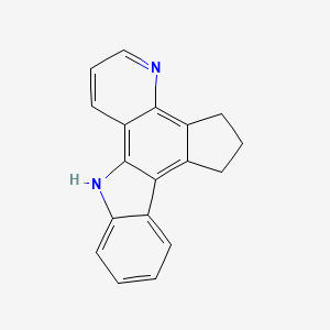 molecular formula C18H14N2 B1675800 环戊(c)吡啶(3,2-a)咔唑，1,2,3,8-四氢- CAS No. 69477-66-3