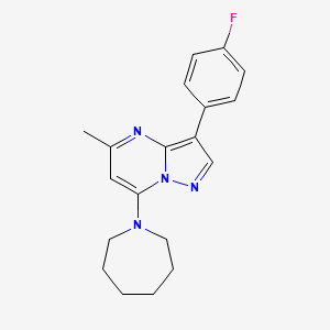 molecular formula C19H21FN4 B1675865 7-(Azepan-1-yl)-3-(4-fluorophenyl)-5-methylpyrazolo[1,5-a]pyrimidine CAS No. 950386-41-1