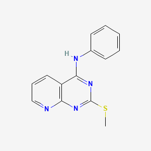molecular formula C14H12N4S B1675982 4-Anilino-2-methylthiopyrido(2,3-d)pyrimidine CAS No. 72564-74-0