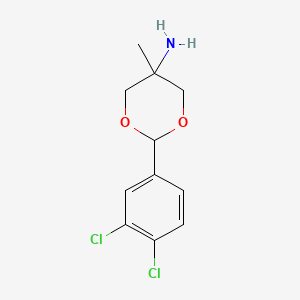 molecular formula C11H13Cl2NO2 B1675989 m-DIOXAN-5-AMINE, 2-(3,4-DICHLOROPHENYL)-5-METHYL- CAS No. 17164-65-7