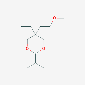 molecular formula C12H24O3 B1676007 5-Ethyl-5-(2-methoxyethyl)-2-propan-2-yl-1,3-dioxane CAS No. 17388-07-7