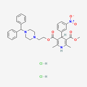molecular formula C35H40Cl2N4O6 B1676020 马尼地平二盐酸盐 CAS No. 89226-75-5
