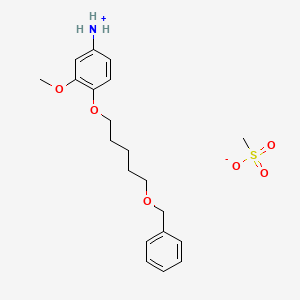 B1676033 m-ANISIDINE, 4-((5-(BENZYLOXY)PENTYL)OXY)-, METHANESULFONATE CAS No. 15382-85-1