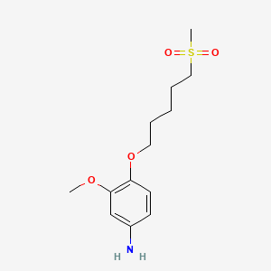 molecular formula C13H21NO4S B1676035 3-methoxy-4-(5-methylsulfonylpentoxy)aniline CAS No. 106271-06-1