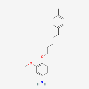 molecular formula C19H25NO2 B1676042 m-Anisidine, 4-((5-p-tolylpentyl)oxy)- CAS No. 15382-79-3