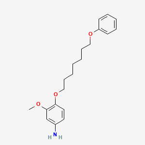molecular formula C20H27NO3 B1676044 m-ANISIDINE, 4-((7-PHENOXYHEPTYL)OXY)- CAS No. 110331-06-1