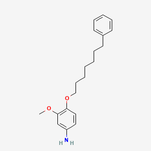 molecular formula C20H27NO2 B1676045 m-ANISIDINE, 4-((7-PHENYLHEPTYL)OXY)- CAS No. 15382-77-1