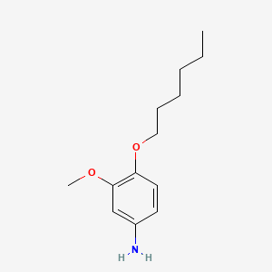 molecular formula C13H21NO2 B1676051 m-ANISIDINE, 4-(HEXYLOXY)- CAS No. 15382-62-4