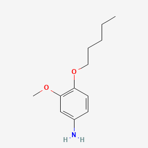 molecular formula C12H19NO2 B1676054 m-ANISIDINE, 4-(PENTYLOXY)- CAS No. 104743-34-2