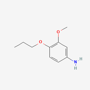 molecular formula C10H15NO2 B1676056 间氨基苯甲醚，4-丙氧基- CAS No. 104338-87-6