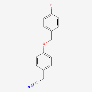 molecular formula C15H12FNO B1676086 2-(4-((4-氟苄基)氧基)苯基)乙腈 CAS No. 1016535-83-3