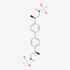B1676093 N,N'-[biphenyl-4,4'-Diyldi(2r)propane-2,1-Diyl]dimethanesulfonamide CAS No. 1015255-43-2