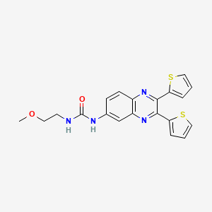 B1676095 1-(2,3-Di(thiophen-2-yl)quinoxalin-6-yl)-3-(2-methoxyethyl)urea CAS No. 508186-14-9
