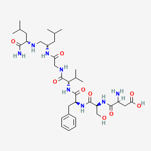 molecular formula C35H58N8O9 B1676113 Neurokinin A (4-10), leu(9)-psi(CH2NH)-leu(10)- CAS No. 127370-75-6