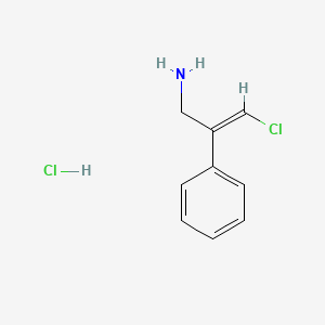 molecular formula C9H11Cl2N B1676116 3-Chloro-2-phenylprop-2-en-1-amine hydrochloride CAS No. 85278-24-6