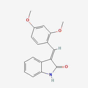 molecular formula C17H15NO3 B1676117 (3E)-3-[(2,4-dimethoxyphenyl)methylidene]-1H-indol-2-one CAS No. 856435-40-0