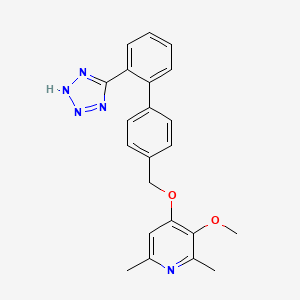 molecular formula C22H21N5O2 B1676122 3-Methoxy-2,6-dimethyl-4-(2'-(1H-tetrazol-5-yl) biphenyl-4-ylmethoxy)pyridine CAS No. 139958-16-0