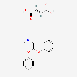 molecular formula C20H22NO6- B1676142 Medifoxamine fumarate CAS No. 16604-45-8