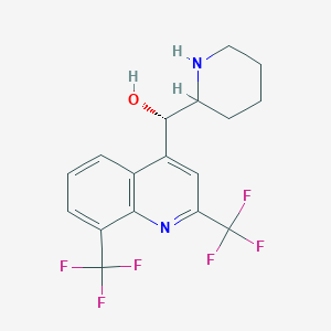 molecular formula C17H17ClF6N2O B1676156 盐酸甲氟喹 CAS No. 53230-10-7