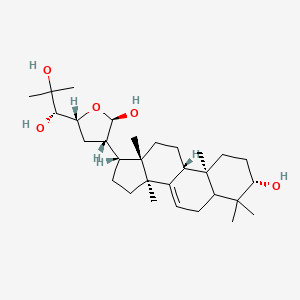 B1676183 (1S)-1-[(2R,4S,5R)-5-hydroxy-4-[(3S,9R,10R,13S,14S,17R)-3-hydroxy-4,4,10,13,14-pentamethyl-2,3,5,6,9,11,12,15,16,17-decahydro-1H-cyclopenta[a]phenanthren-17-yl]oxolan-2-yl]-2-methylpropane-1,2-diol CAS No. 25278-95-9