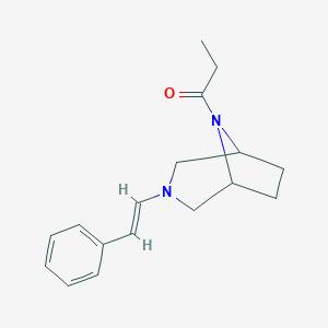 B167623 3,8-Diazabicyclo(3.2.1)octane, 8-propionyl-3-styryl- CAS No. 1798-71-6