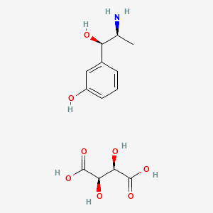 molecular formula C13H19NO8 B1676335 间羟甲肾上腺素酒石酸盐 CAS No. 33402-03-8