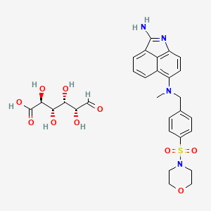 B1676347 Metesind glucuronate CAS No. 157182-23-5