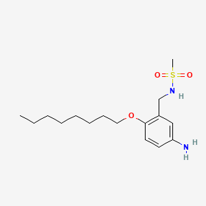 molecular formula C16H28N2O3S B1676363 Methanesulfonamide, N-(5-amino-2-(octyloxy)benzyl)- CAS No. 5819-88-5