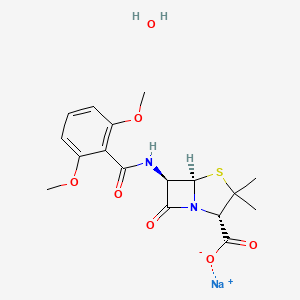 molecular formula C17H21N2NaO7S B1676383 甲氧西林钠 CAS No. 7246-14-2