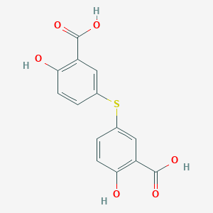 molecular formula C14H10O6S B167642 苯甲酸、3,3'-硫双[6-羟基- CAS No. 1820-99-1