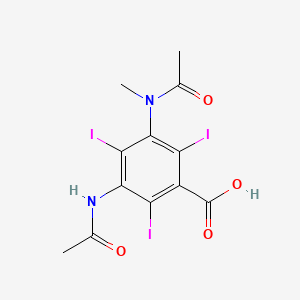 molecular formula C12H11I3N2O4 B1676533 Metrizoic acid CAS No. 1949-45-7