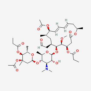 molecular formula C45H71NO17 B1676578 Midecamycin acetate CAS No. 55881-07-7