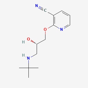 B1676627 (S)-2-(3-tert-Butylamino-2-hydroxypropoxy)-3-cyanopyridine CAS No. 65321-41-7