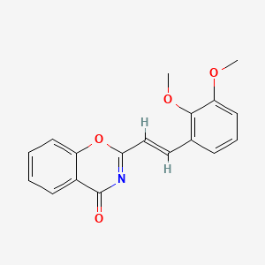 B1676678 2-[(E)-2-(2,3-dimethoxyphenyl)ethenyl]-1,3-benzoxazin-4-one CAS No. 312527-99-4