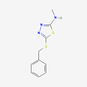 molecular formula C10H11N3S2 B1676852 5-(苄基硫代)-N-甲基-1,3,4-噻二唑-2-胺 CAS No. 65373-29-7