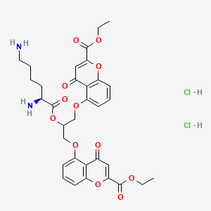 B1676889 Cromoglicate lisetil hydrochloride CAS No. 110816-78-9