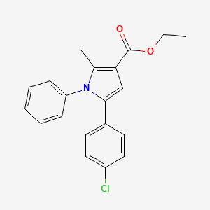 molecular formula C20H18ClNO2 B1676940 5-(4-氯苯基)-2-甲基-1-苯基吡咯-3-羧酸乙酯 CAS No. 131721-28-3