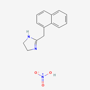 molecular formula C14H15N3O3 B1676945 Naphazoline nitrate CAS No. 5144-52-5
