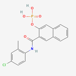 molecular formula C18H15ClNO5P B1676969 N-(4-氯-2-甲基苯基)-3-(膦酰氧基)萘-2-甲酰胺 CAS No. 2616-72-0