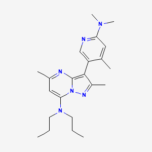 molecular formula C22H32N6 B1676987 3-(6-(二甲基氨基)-4-甲基吡啶-3-基)-2,5-二甲基-N,N-二丙基吡唑并[1,5-a]嘧啶-7-胺 CAS No. 195055-03-9